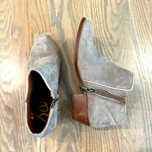 Sam Edelman tan suede women’s ankle booties size 7.5